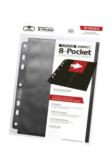 Ultimate Guard 8-Pocket Compact Pages Side-Loading Negro (10)