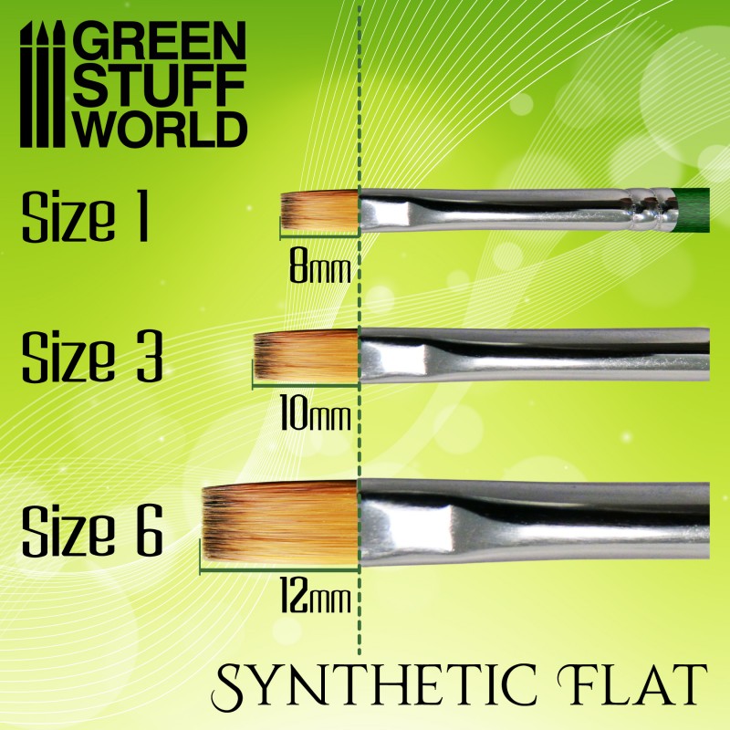 Green Stuff World - Pincel plano sintético